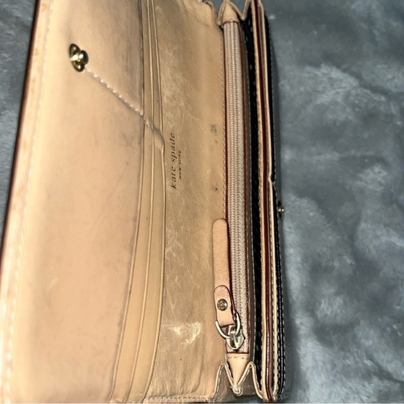 Kate Spade ♠️ Black Pebbled Leather Handbag & Wallet SET - Picture 13 of 16